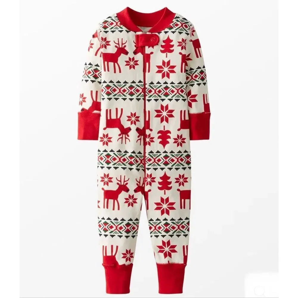 Hanna Andersson Holiday Dear Deer HannaJams™ Sleeper Size 75/12-18 Months